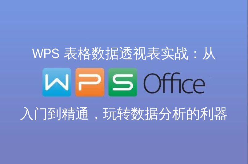 WPS 表格数据透视表实战：从入门到精通，玩转数据分析的利器功能介绍