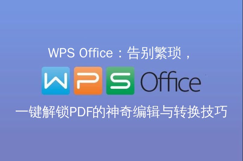 WPS Office PDF文本编辑界面