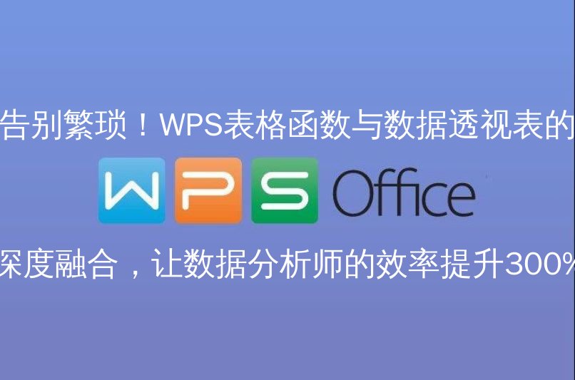WPS表格函数与数据透视表协同工作示意图
